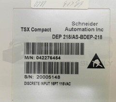 LOT OF 2 SCHNEIDER AUTOMATION DEP218/AS-BDEP-218 DISCRETE INPUT MODULE
