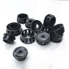 Round Nylon Grommets Wire Tidy Cable Hole Cover Caps Plugs Snap Security Black