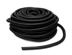 American Terminal 100 Feet Black 5/8″ Split Wire Loom Conduit Corrugated Plastic