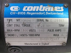 CONTRAVES MT30H4-65 SERVO MOTOR 2.1NM 2100RPM 140V 18A ***XLNT***