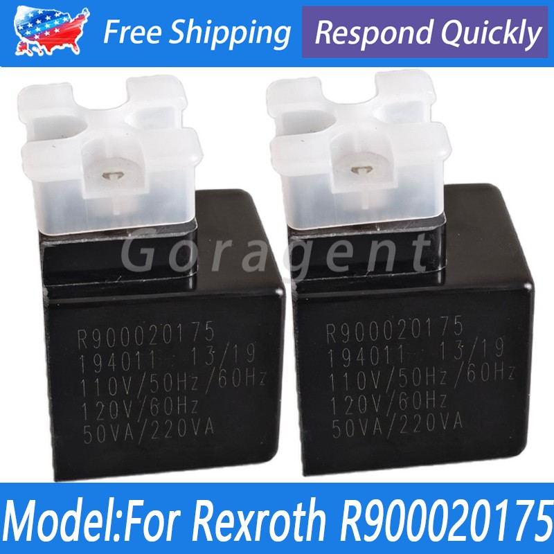 2PCS NEW Solenoid Valve Coil For Rexroth R900020175 110V/50HZ/60HZ 30-33W