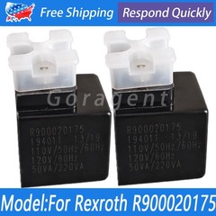 2PCS NEW Solenoid Valve Coil For Rexroth R900020175 110V/50HZ/60HZ 30-33W