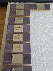 16X Vintage RCA COSMAC 1802 CDP1822 RCA 256×4 Gray Gold Static RAM 22Pin DIP