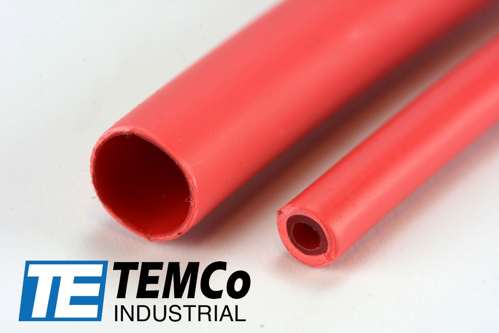 4 Lot TEMCo 5/16″ Marine Heat Shrink Tube 3:1 Adhesive Glue Lined 12″ long RED