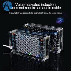 LED Music Spectrum DIY Kit Voice Control Dynamic Dot Matrix Spectrum Screen 5V