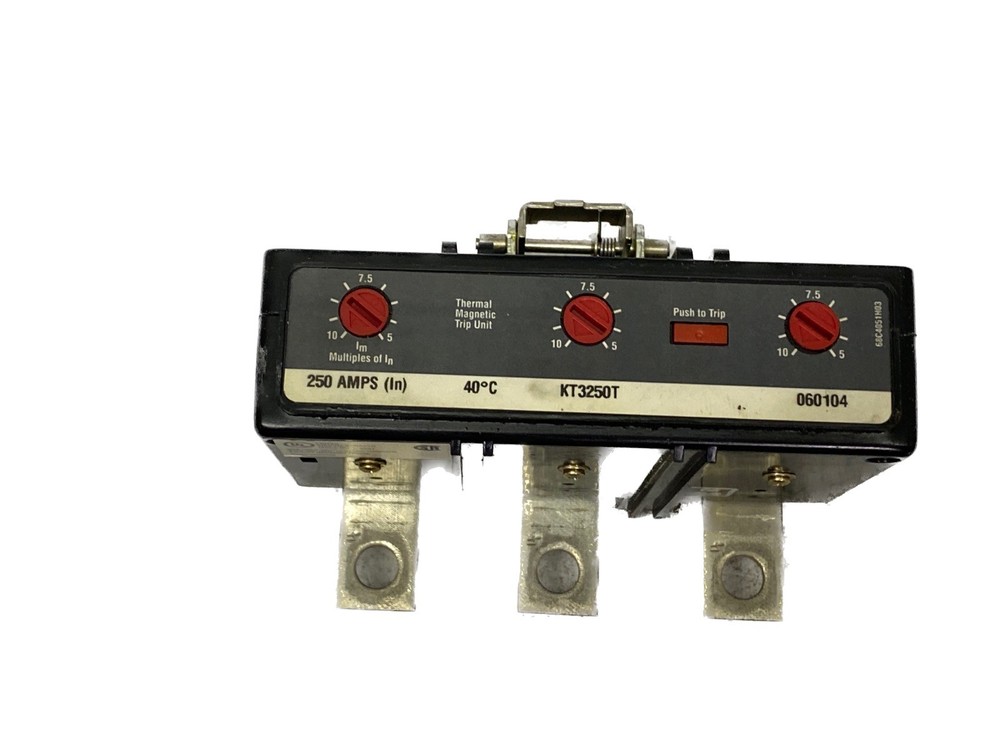 USED Cutler-Hammer K Frame 250A 40°C 3 Pole Thermal Magnetic Trip Unit KT3250T