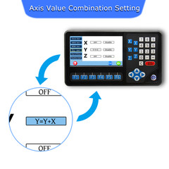 3 Axis LCD DRO Multi-function Digital Readout Display 2pcs of Linear Scale