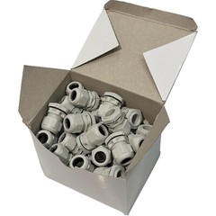 WISKA THREADED CABLE PRESS M25 POLYAMIDE GREY (RAL 7035) 10066527 PACK 50 PCS