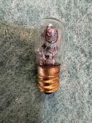 1 GE SCREW IN BASE NE45 bulb neon Hickok TV-7D/U tube tester short lamp 120 VAC