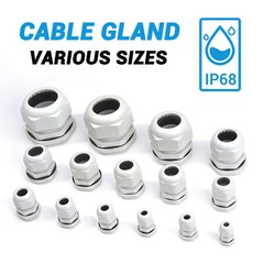 Cable Gland Nut IP68 Waterproof White Nylon Compression M8/10/12/14/16/18/20-63