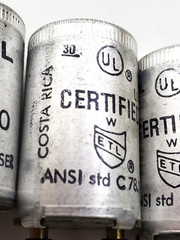 Lot of 4 Hubbell FS-40/400 Fluorescent Lamp Starters 40 Watt Ceramic Condense