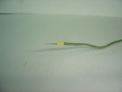 VINTAGE 20 AWG CLOTH COVERED GREEN WIRE, SINGLE STRAND, 10 FEET, NNB