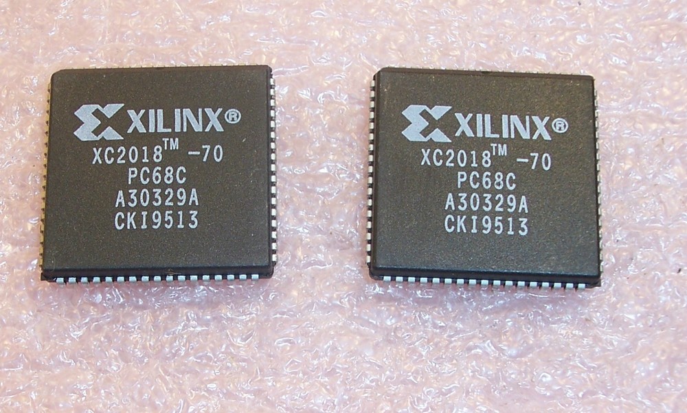 QTY (5) XC2018-70PC68C XILINX PLCC-68 REFURBISHED CLEAN SOCKET PULLS