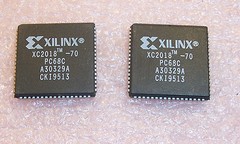 QTY (5) XC2018-70PC68C XILINX PLCC-68 REFURBISHED CLEAN SOCKET PULLS