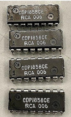Vintage RCA CDP1858CE 4-Bit Latch Decoder COSMAC Interface IC 16Pin DIP NOS 4x