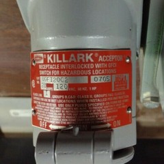 KILLARK UGFI20C2 ACCEPTOR RECEPTACLE INTERLOCKED GFCI SWITCH 20 AMP NEW NO BOX