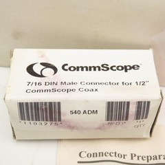 Commscope 540ADM 7/16 DIN Male Connector For 1/2″ Commscope Coax Lot Of 12