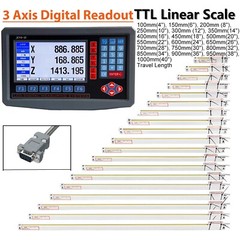 3 Axis LCDDDigital Readout for Milling Lathe Machine with Precision Linear Scale