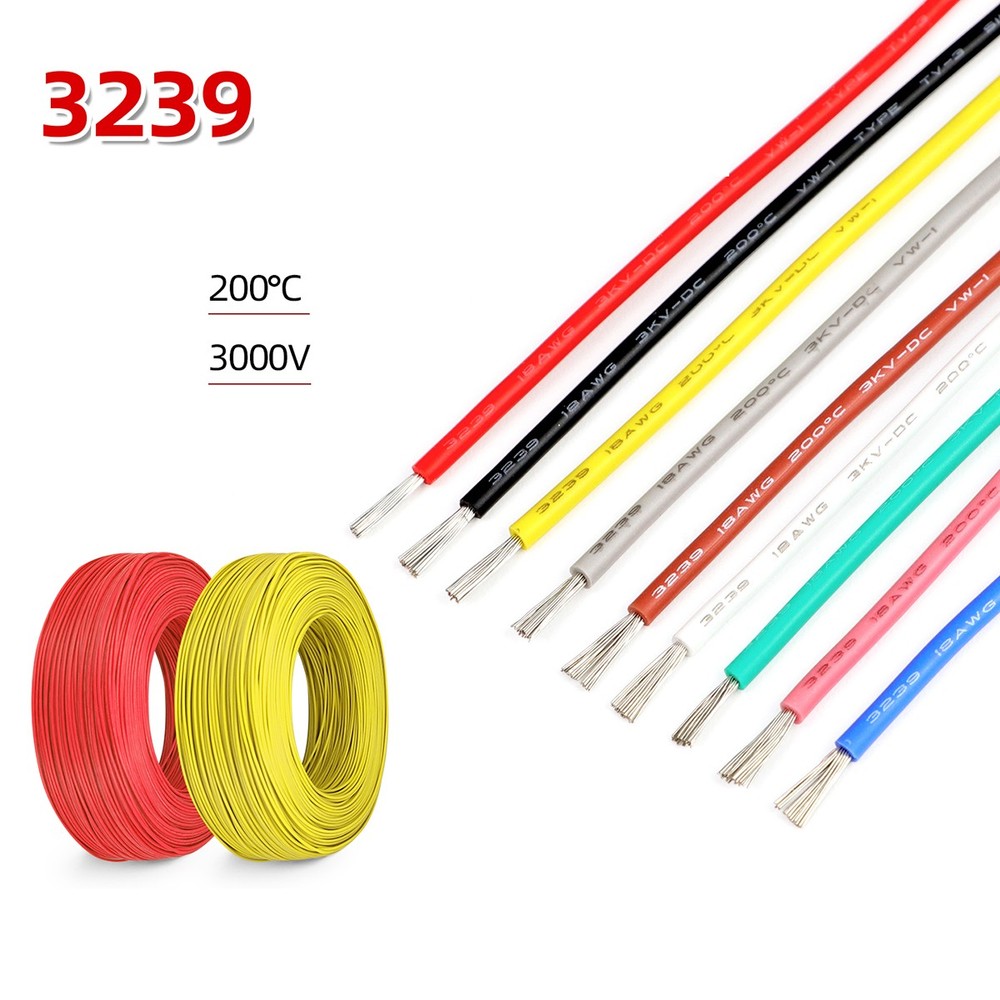 UL3239 Silicone Cable Flexible Wire 8-30 AWG 3 kV high-voltage cable All Colours