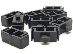 Lot of 9 80/20 12319 Drop-In Cable & Tube Clip 28mm x 32.33mm x 16mm, Snap Cover