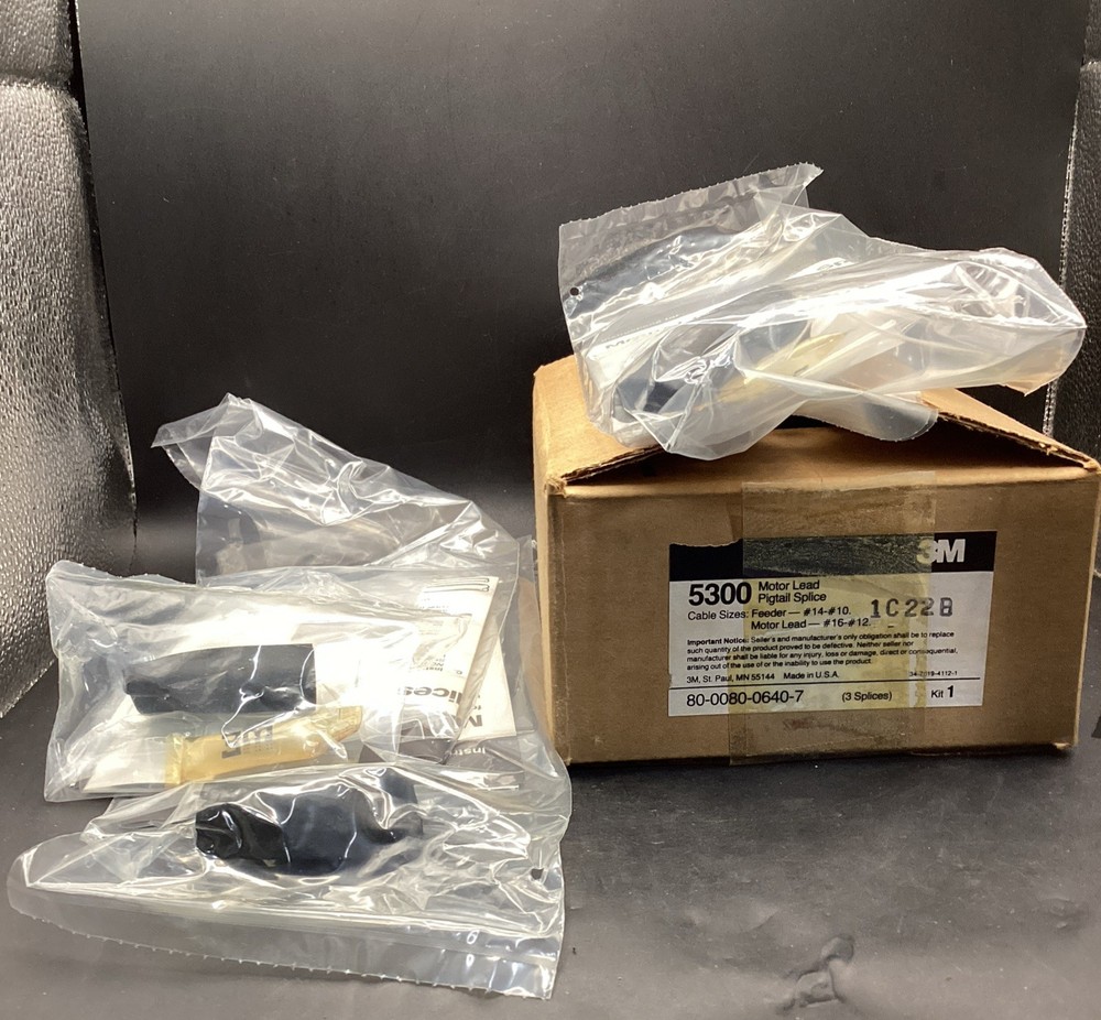 3M 5300 Motor Lead Pigtail Splice 1 Kit 3 Splices 1000 V Or Less