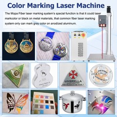 2.5D 60W/100W/200W/300W JPT M7 Mopa Fiber Laser Engraving Machine Color Marking