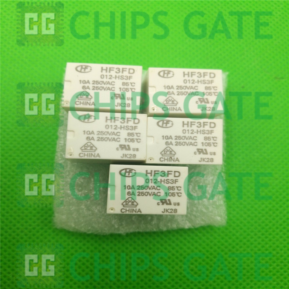 5PCS HF3FD-012-HS3F HF3FD/012-HS3F Submin PCB relay 10A 12Vdc