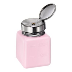 Solvent Alcohol Dispenser 120ml Push Down Liquid Dispenser Pump, Pink