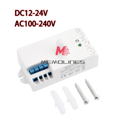 DC12-24V AC110-240V 5.8GHz Microwave Radar Sensor Body Motion HF Detector Switch