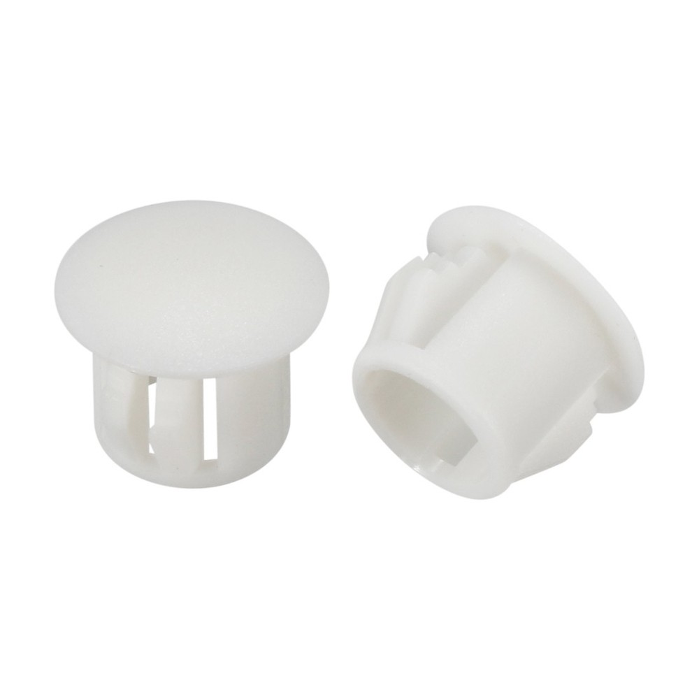 50pcs 9.5mm x 10.3mm Beige Nylon Round Snap Locking Panel Hole Cover