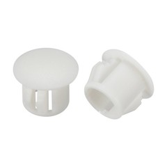 50pcs 9.5mm x 10.3mm Beige Nylon Round Snap Locking Panel Hole Cover