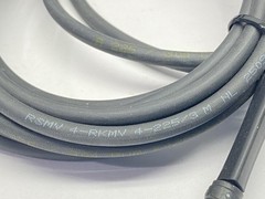 Lumberg RSMV 4-RKMV 4-225/3M Double Ended Cordset M8 4-Pin Male to Female 3m