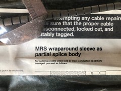 Raychem MRS-2 Thermofit Heat Shrink Sleeve Cable Repair 1.20-1.59″ Splice Body