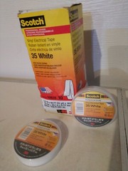 Scotch 35 White Vinyl Electrical Tape, 3/4x66ft Professional Grade Free Ship USA
