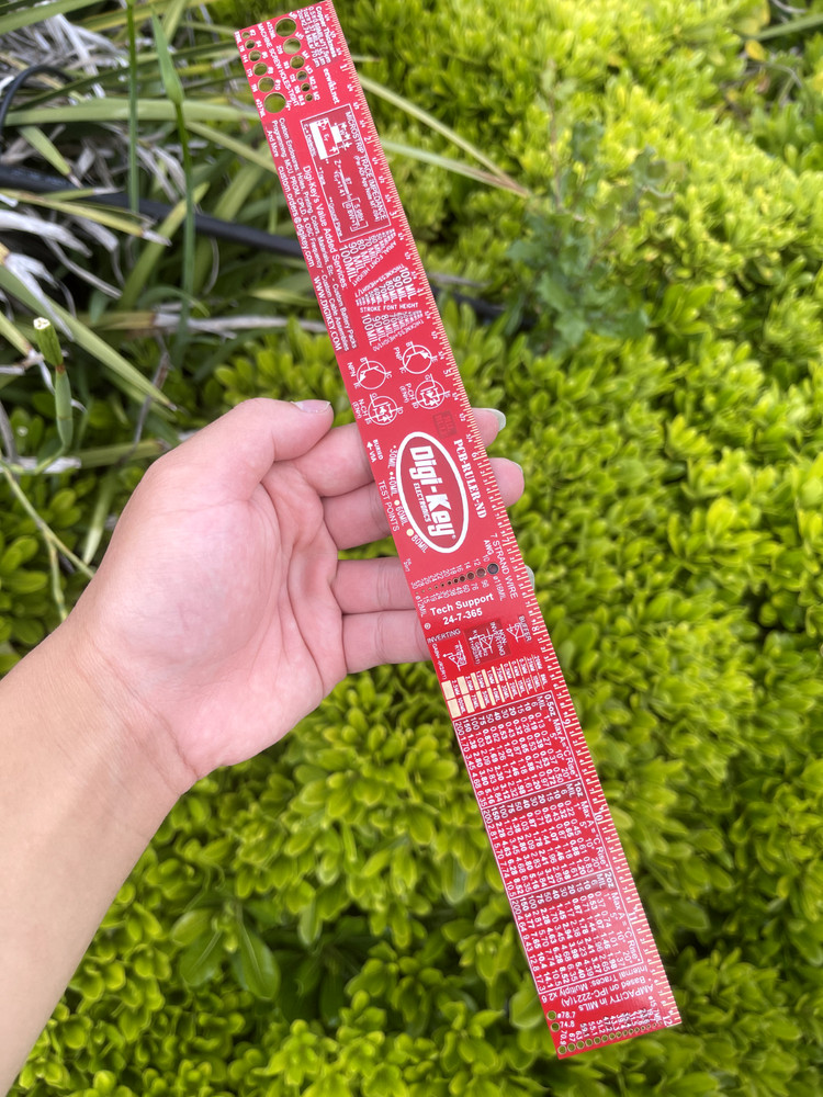 1 ft 12″ 30.48 cm Red Digi-Key PCB Ruler ND Metal Reference Electronic Engineer