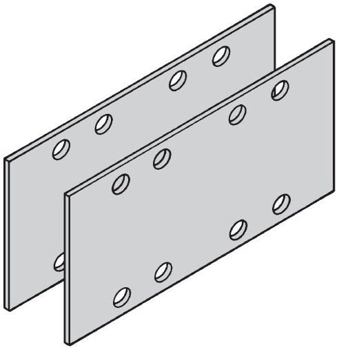B-Line 9ZN8006, 6″, Zinc Plated, 8-Hole, Splice Plate for Steel Cable Tray, 1pc