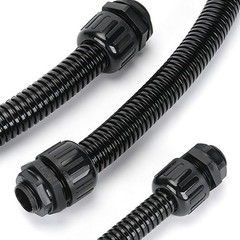 IP68 Waterproof Nylon Corrugated Sleeve Tubing Compression Junction AD10-AD54.5