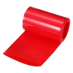 Battery Wrap 3 1/8″ 80mm Flat 10ft PVC Heat Shrink Tube Wraps Red