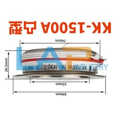1PCS NEW FIT FOR KK1500A 2500V thyristor Convex surface