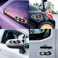 3Pcs Monster Angry Eyes Decals, 10×4 Inch Black Vinyl Bumper Stick Color: 3pcs