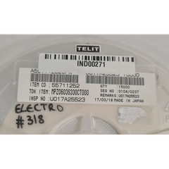 MPZ0603S330CT000 Ferrite Bead 33 Ohm 0201 1Ln Telit 10415 Units