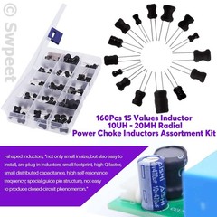 90Pcs 15 Values Inductor 10UH – 20MH Assortment Kit, High Self-Resonance Freq…