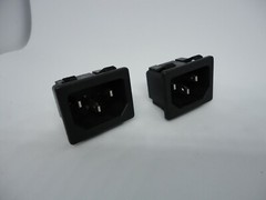 2 Pack AC Power Supply Electric Cable Connection Socket Port Jack 250V Computer