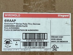 WireMold 6MAAP Audio/Video Device Plate, New Box of (5)