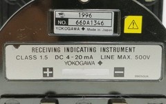 YOKOGAWA 66DA1346 RECEIVING INDICATING INSTRUMENT 4-20MA GAUGE USED INDUSTRIAL