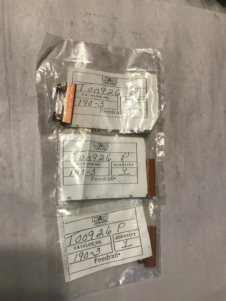 NEW LOT OF 3 METZGER COPPER BUS BAR CONNECTOR FOR FEEDRAIL T00926P