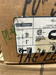 O-Z Gedney IBC-200 Threaded INSULATED GROUNDING BUSHINGS 2” Box 25 New Old Stock