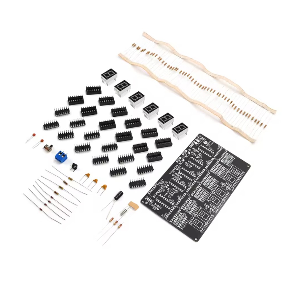 1PC 6-bit Digital Circuit Clock Electronic Kit Electronic Clock Teaching Kit DIY
