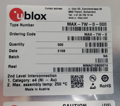 (1 PC) MAX-7W-0 U-BLOX 7 GNSS module ROM,TCXO,LCC, 9.7×10 mm