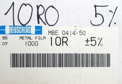 BEYSCHLAG 1000x Metal Film Resistors 10Ω 10 Ohm Tolerance 5%